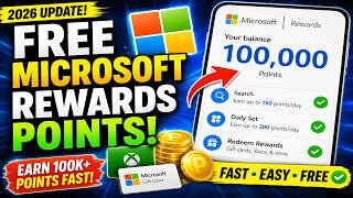 Free Microsoft Rewards Points 🔥 How to Earn 100,000 Points Fast Profile