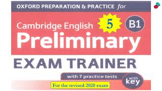PET Listening 2020 - Oxford preparation & practice for B1 2020 -  Listening Test 5 with ANSWER KEY
