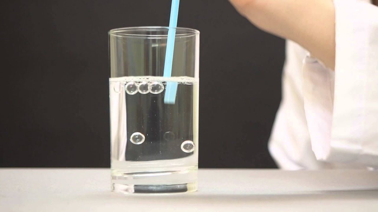 実験部 水中に浮かぶシャボン玉 Youtube