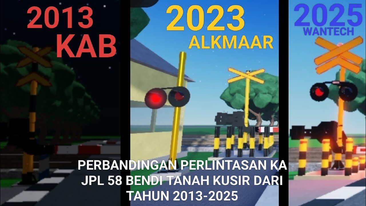 PERBANDINGAN PERLINTASAN KA JPL 53 BENDI TANAH KUSIR DARI TAHUN 2013-2025