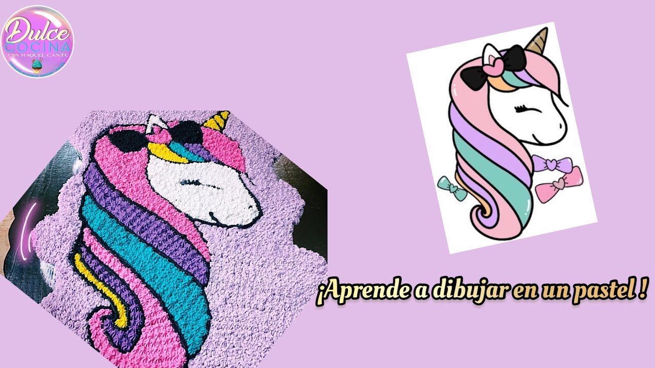 Pastel de CUPCAKES de UNICORNIO  /CÓMO DIBUJAR EN UN PASTEL CON CHANTILLÍ/ pull apart cupcakes cake