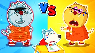 Do You Like Your Teacher to be a Robot, Lycan? 🐺 Funny Stories for Kids @LYCANArabic