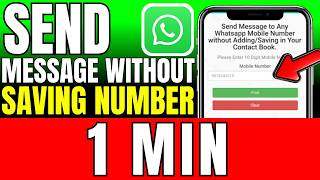 How To Send Whatsapp Message Without Saving Number (2026) screenshot 4