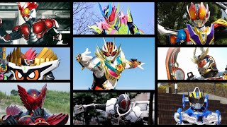 Primary Riders Super Forms in Kamen Riders (Kuuga Amazing Mighty - Platinum Gotchard)