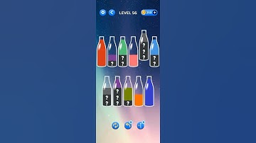 Level 56 Water Sortpuz Color Puzzle Shorts Gameplay #shortsvideo