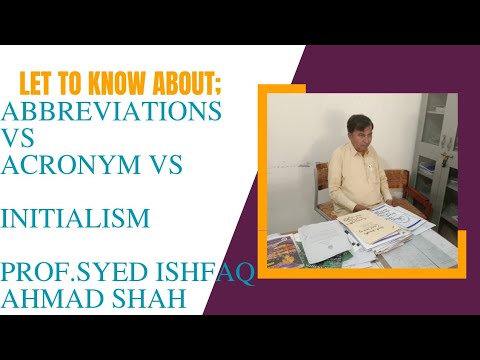 Lecno|48| Abbreviations Versus Acronym Versus Initialism|Structure ...
