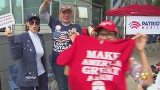 President Trump Supporters Camping Outside AAC In Anticipation Of Thursday Rally