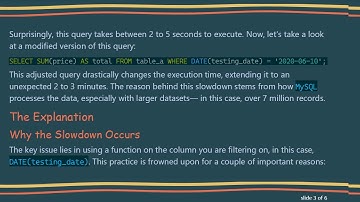 Improving MySQL Query Performance: Date Functions and Indexing Strategies