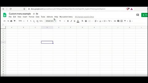 How to create custom menu in Google spreadsheet