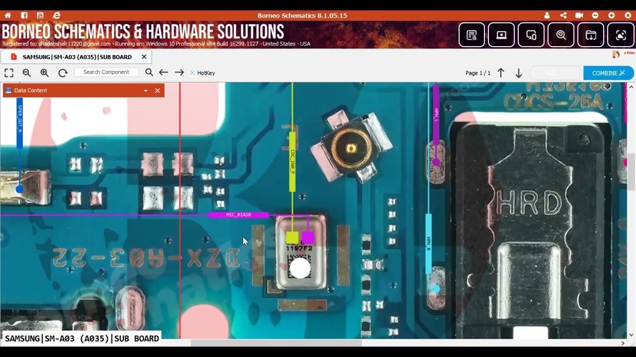 Samsung A03 Sub Board or Charging Strip Diagram | USB Port Layout | Board Level Repair