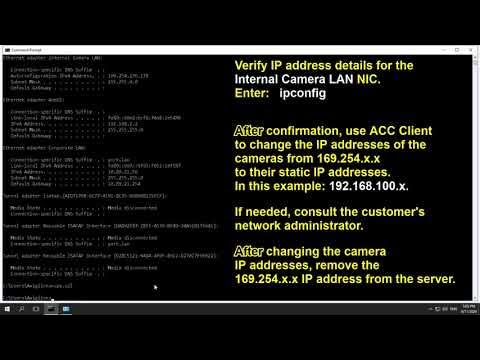 Assigning a Temporary IP Address to a Camera