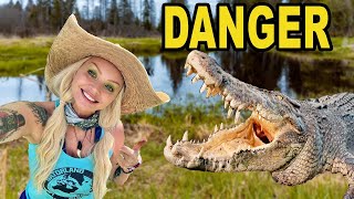 Worlds Most Dangerous Selfie With Monster Crocs & Gators