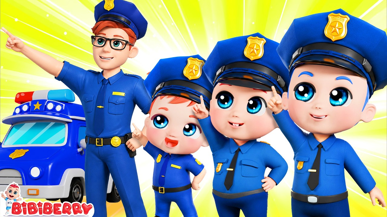 Police Takes Care of Baby | Little Police Heroes 🚓 Police Song for Kids | Bibiberry Nursery Rhymes