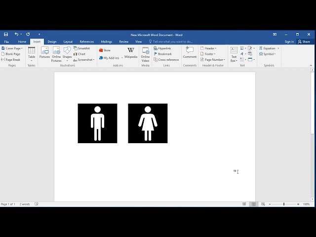 Female Symbol On Word