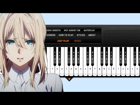 Sincerely Violet Evergarden Opening Virtual Piano Sheet Youtube - roblox virtual piano all of me sheets youtube