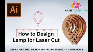 How to Design  Lamp for Laser Cut  in illustrator tutorial
