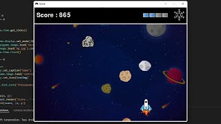 Celebrity Asteroid game - V2 - Python Pygame Wealth