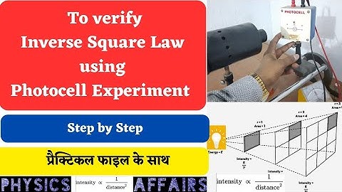 To verify Inverse Square Law using Photocell Experiment | Inverse Square Law | Photocell Experiment
