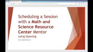 Scheduling a Session with an IU East Math and Science Resource Center Mentor