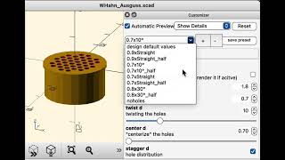 WHahn - OpenSCAD Presets