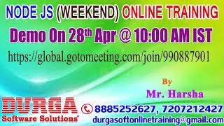 NODE JS (Weekend) Online Training in DURGASOFT screenshot 3