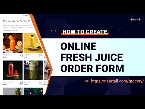 Create an Online Fresh Juice Order form (Get started with ready-made template with instructions)