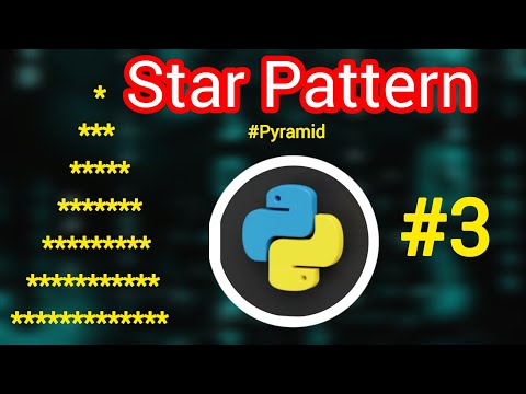 pyramid in python|Triangle star pattern in python|python tutorial for beginners