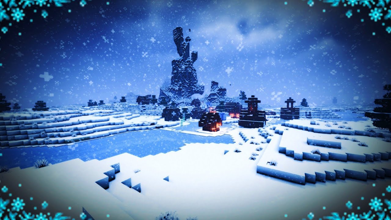 Minecraft Snowy Village With Iconic Songs | 31 mins - YouTube