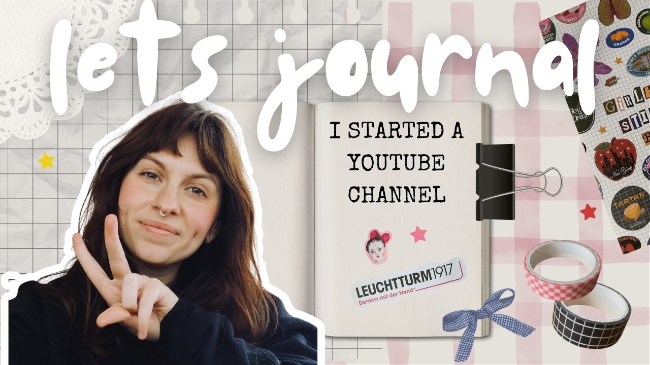 Journal With Me | The Week I Started My Youtube Channel Junk Journal Spread - YouTube