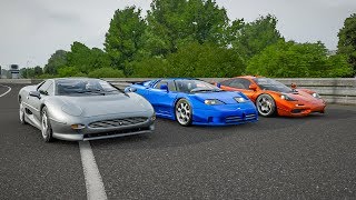 Forza 7 Drag Race - Mclaren F1 Vs Bugatti Eb110 Vs Jaguar Xj220