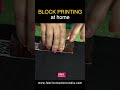 Block printing at home - very easy method for fabric painting #blockprinting #blockpainting