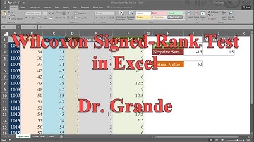 Wilcoxon Signed-Rank Test in Excel