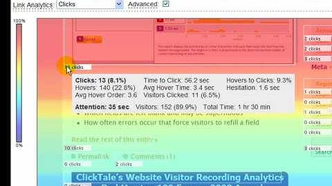 ClickTale - How to use Link Analytics