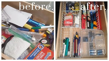 Junk Drawer Organization and Declutter | Before and After