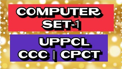 Computer Questions for UPPCL ,CCC,CPCT | UPPCL COMPUTER | UPPCL technicIan new vacancy 2019