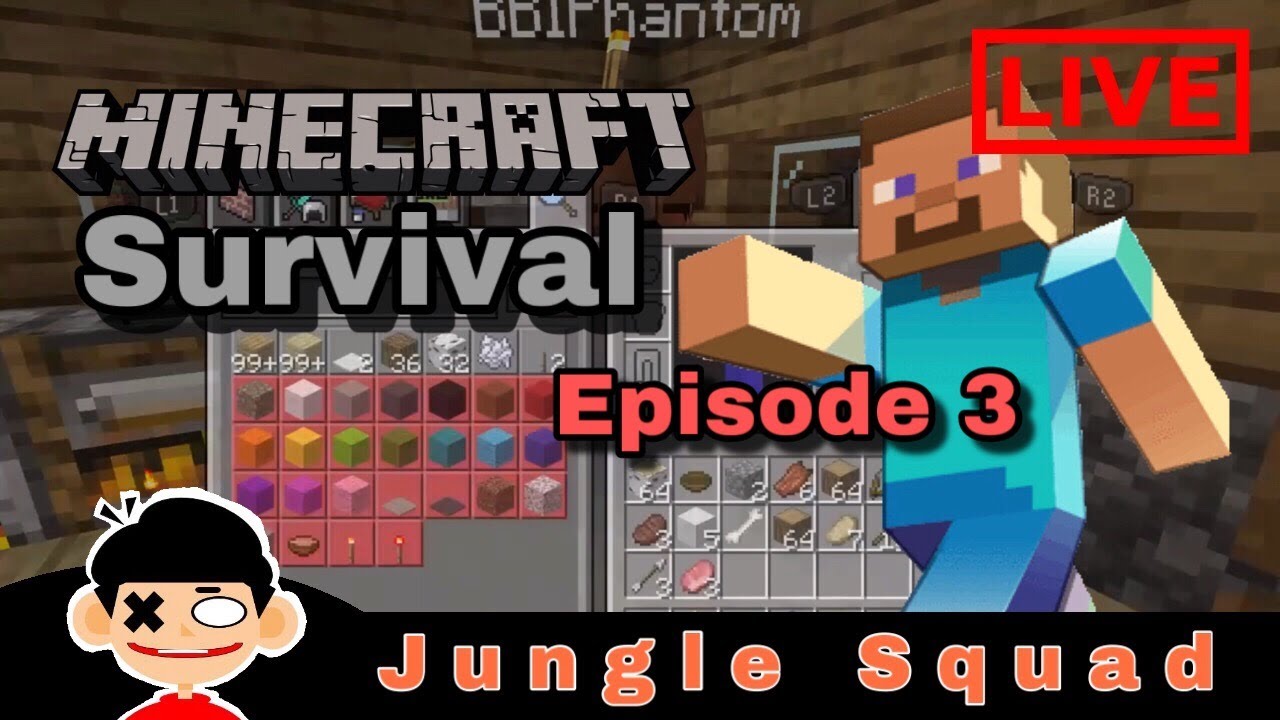 Minecraft Survival series: episode 3 ft. BBIPhantom - going mining for ...