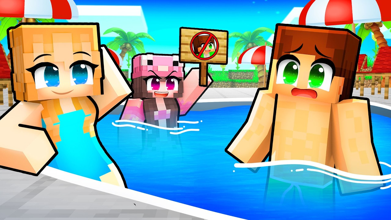 Ma *FURISEZ* la Petrecerea la PISCINA Doar pentru FETE in Minecraft...