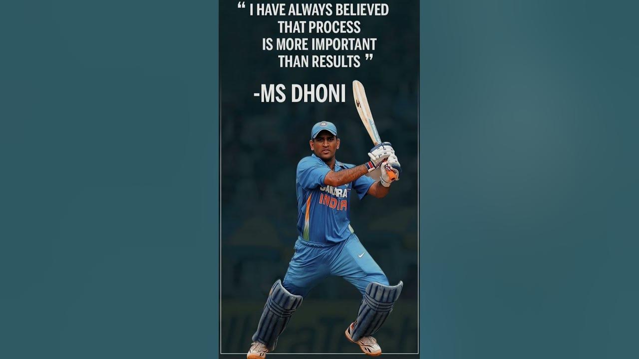 Ms Dhoni - Quotes On Success #quotes #success #life #dhoni - YouTube
