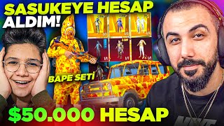 SASUKEYE BÜYÜK SÜRPRİZ!!  HAYALİNDEKİ BAPE SETLİ HESABI ALDIM!! ($50.000) | PUBG MOBILE