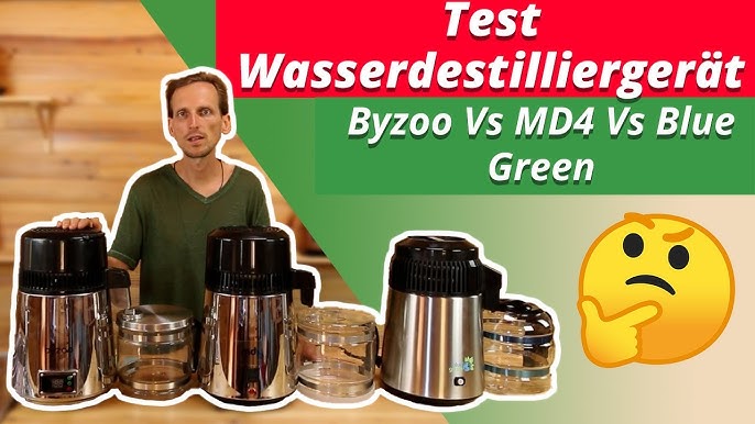 Beste Destilliergerät für gesundes Trinkwasser. Schadstoffe im Wasserfilter  (ppm) + negative Ladung 