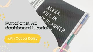 Functional A5 Dashboard Tutorial | featuring #ConfettiWishes from @christine_everett