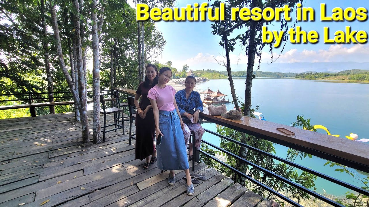 Visiting a beautiful lake resort,  Angnamtong in Muang Feuang, Laos