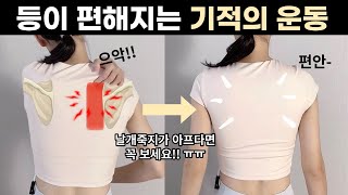 하루 8분만 하세요👌🏻뻐근한 등이 놀랍도록 편해집니다 | 날개뼈사이통증, 등통증 싹 없애기