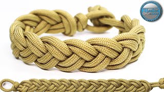 How To Make a Paracord Bracelet Turk's Head Without a Buckle Sailor Knot Style Knot and Loop Closure