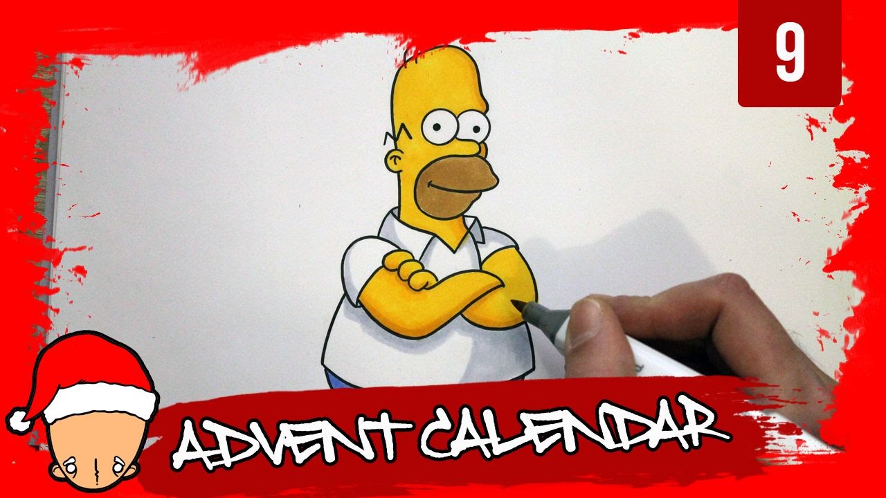 How to draw Homer Simpson (The Simpsons Drawing Tutorials) (9th Door) -  YouTube