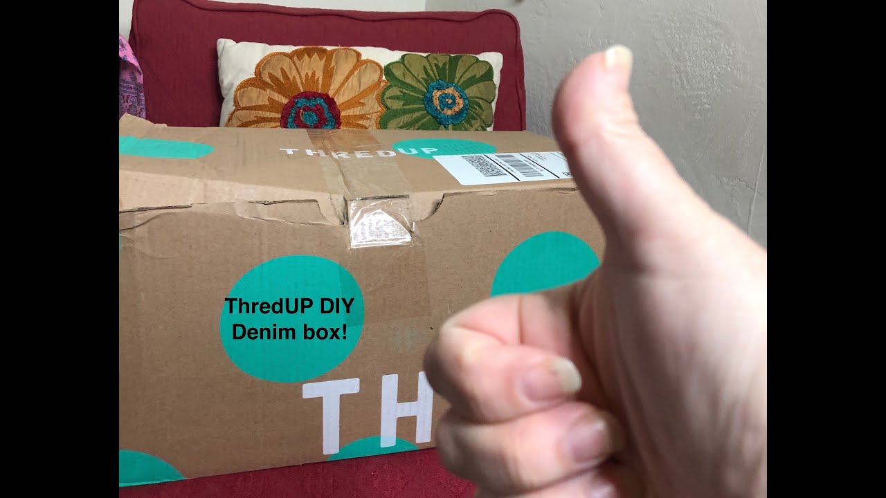 Thredup rescue box UNboxing 25lb DIY Denim to sell on ebay & Poshmark ...