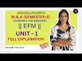 EFM | ECONOMICS FOR MANAGERS | UNIT-1 FULL EXPLANATION | MBA | SEM-1 | OU | @shivanipallela