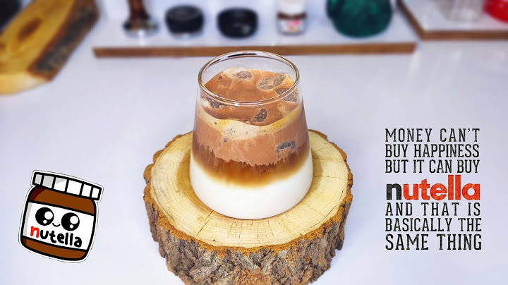 Nutella cream iced latte | Make an amazing iced chocolate coffee😍#drinkland#nutella#coffee
