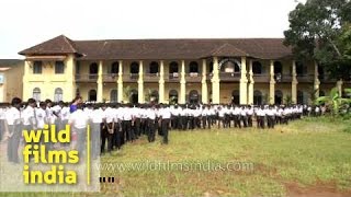 Early morning assembly at LEO XIII Hr. Sec.School, Alappuzha