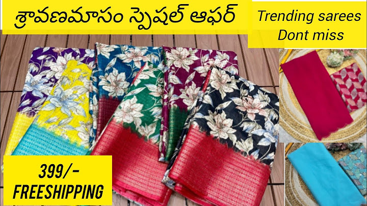 శ్రావణ మాసం కోసం బడ్జెట్ లో సూపర్ సారీ కలెక్షన్😍 Latest Saree Collection With Price👌 only 399 offer